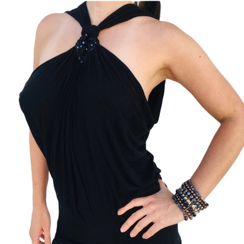 Sequined Knot black top